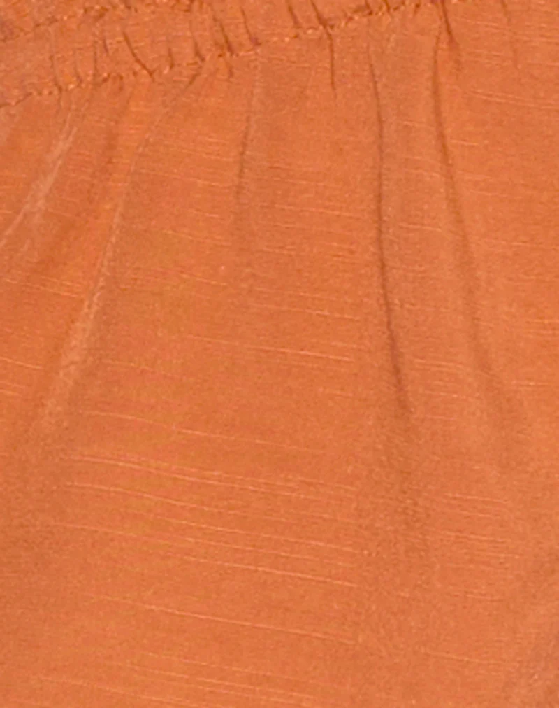 Kaytia Halterneck Top in Double Tie Sunset Orange - Image 6