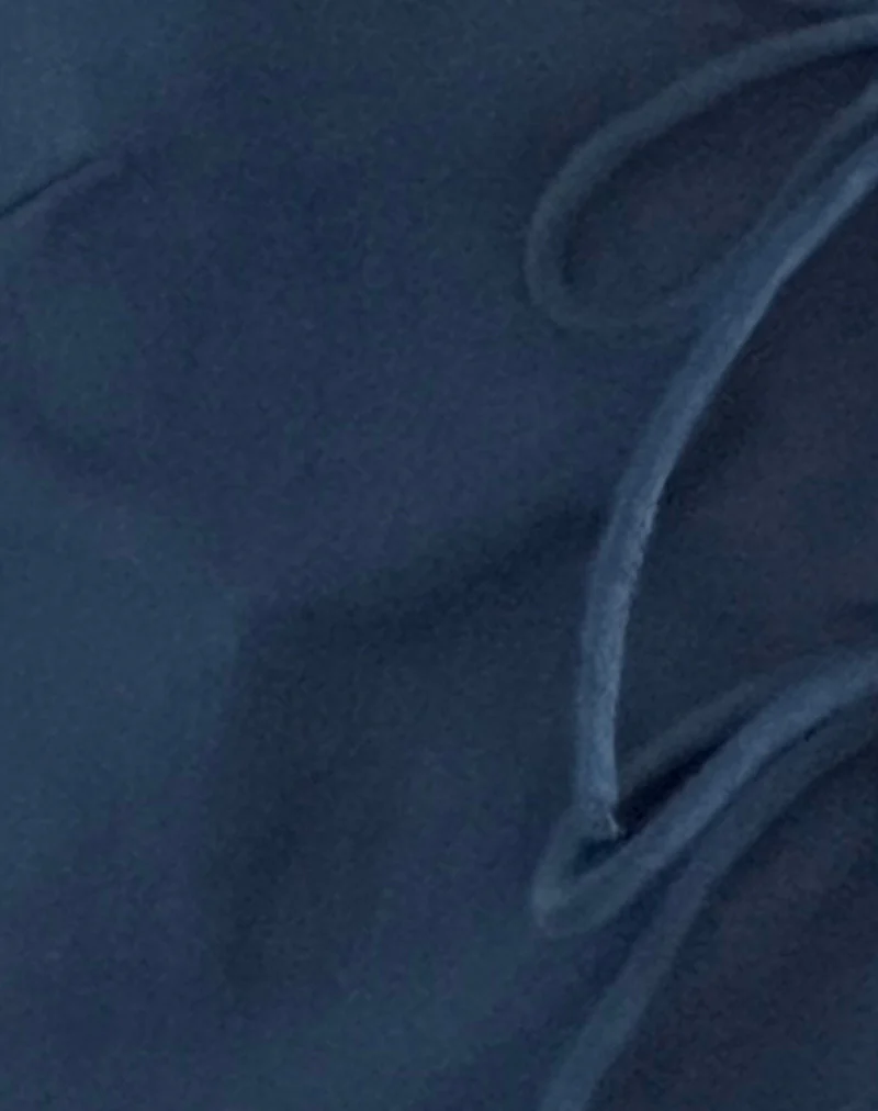 Kayve Tie Front Top in Navy - Image 6