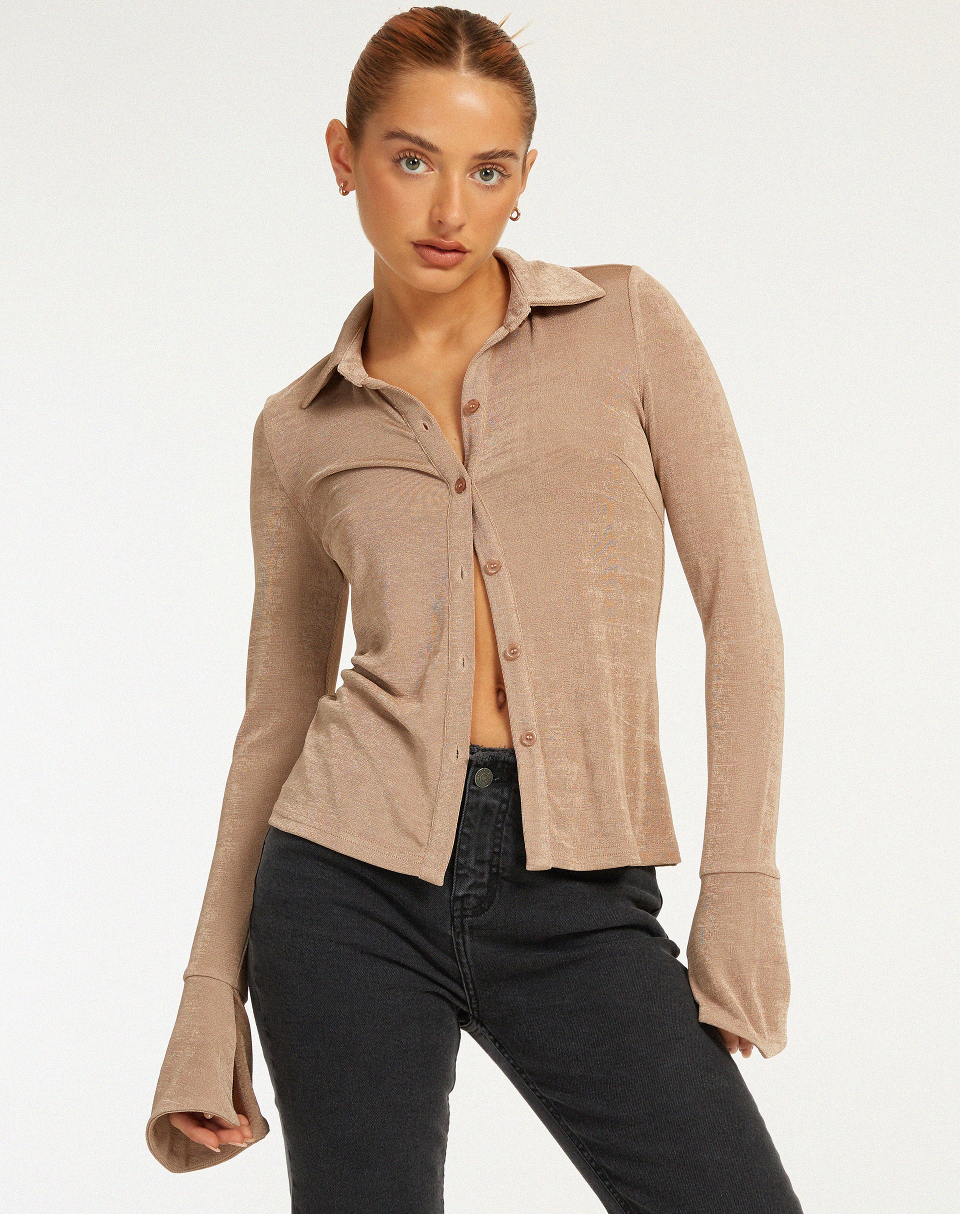 Keani Shirt in Mink - Image 4