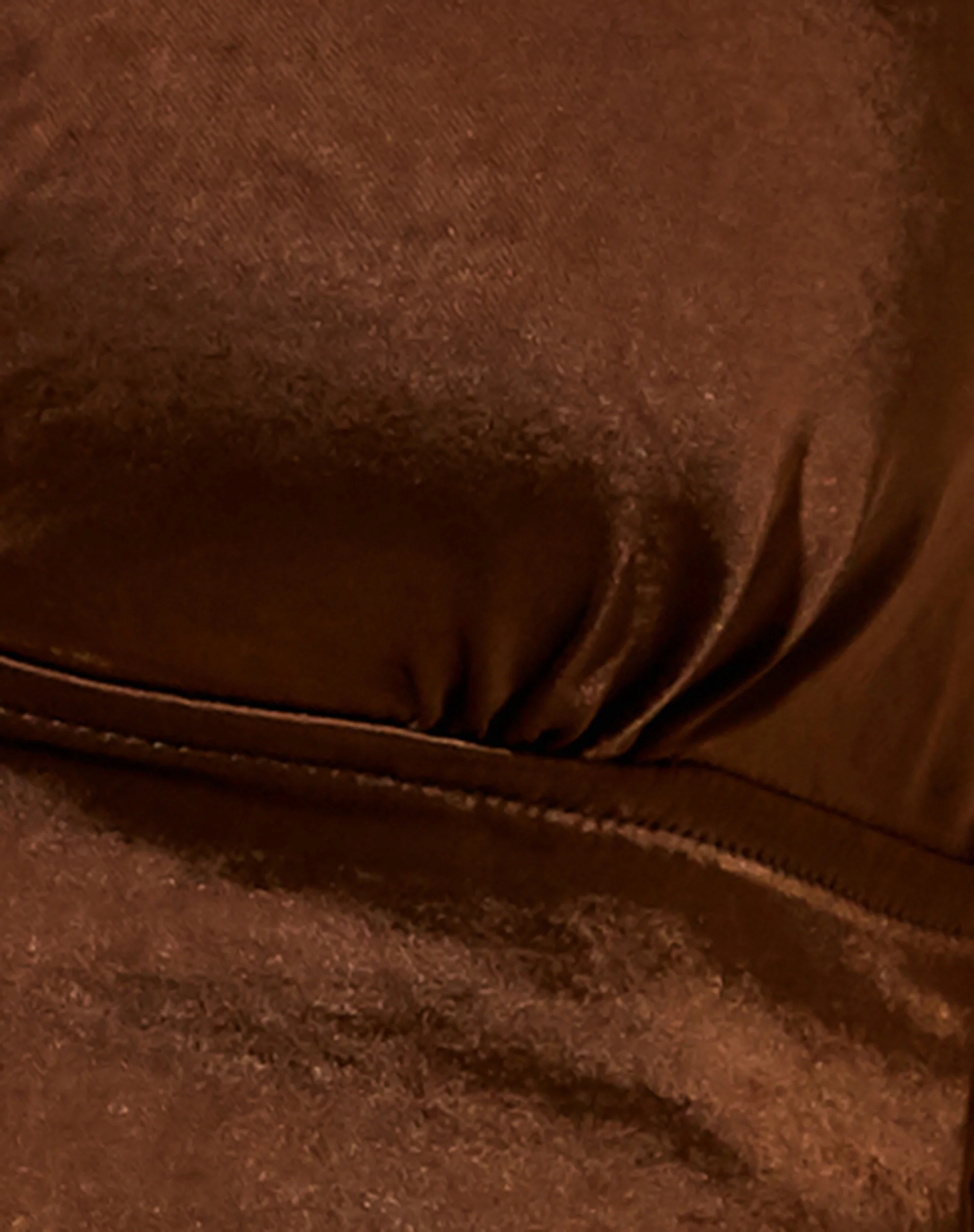 Keiza Crop Top in Satin Rich Brown - Image 5