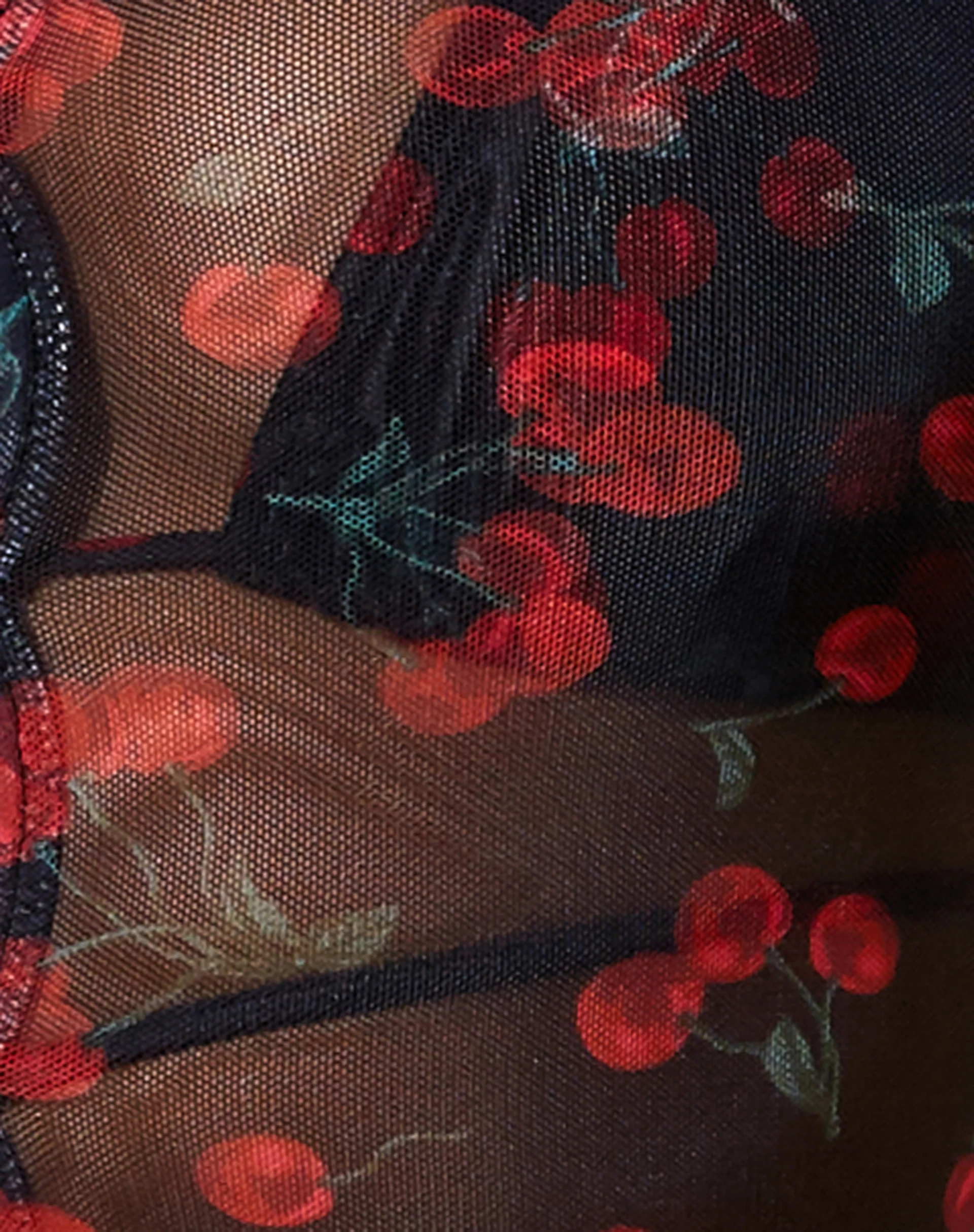 Keliso Shirt in Mesh Cherries Black - Image 8