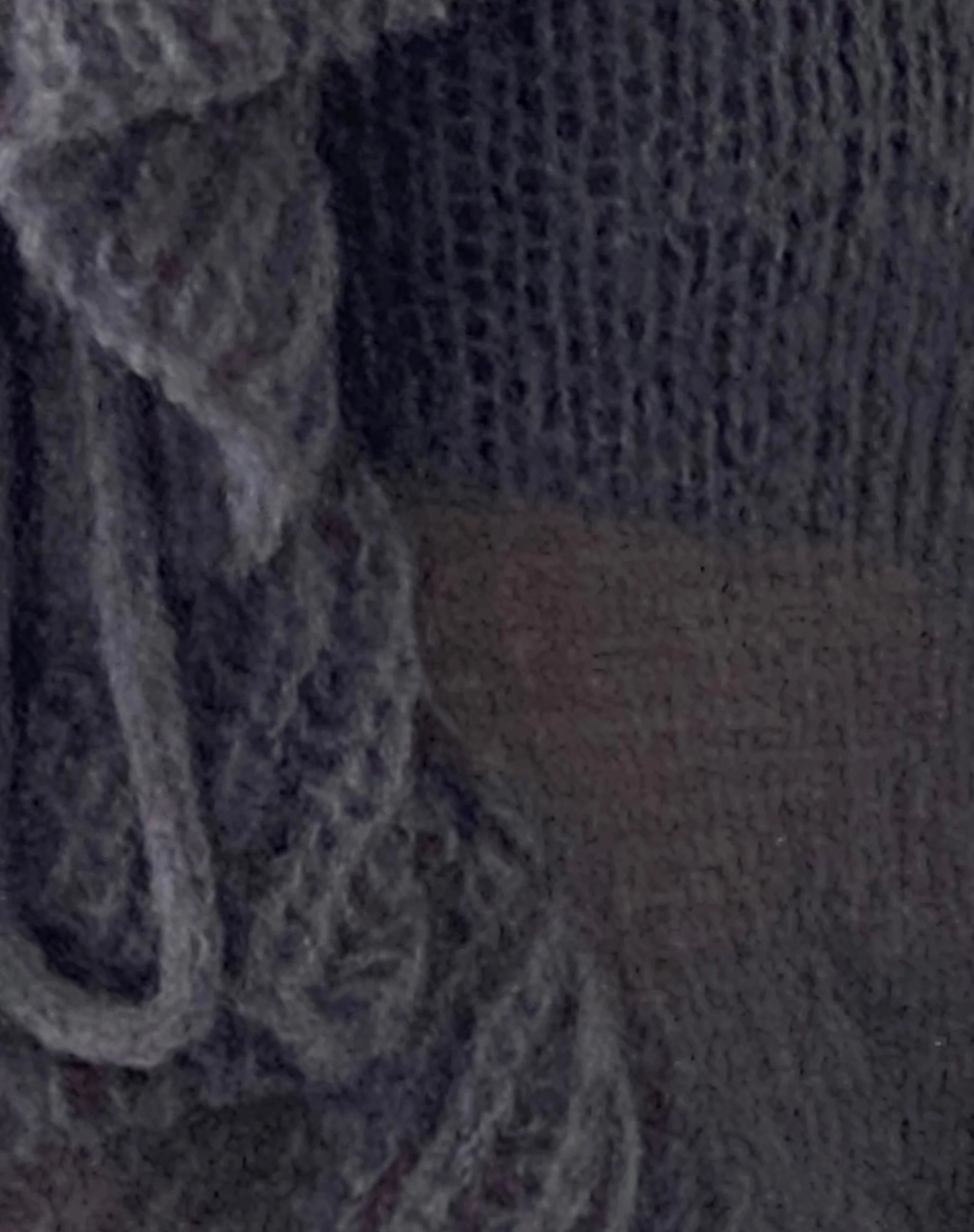 Kendra Ruffle Cardigan in Dark Charcoal Knit - Image 6