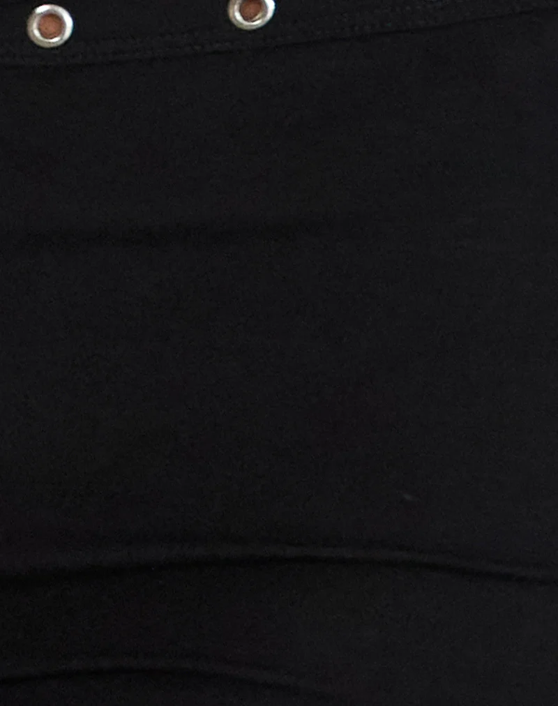 Kento Hot Pant in Black with Eyelets - Image 6