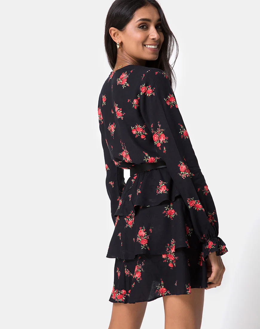 Kepsibelle Dress in Soi Rose Black and Red - Image 2