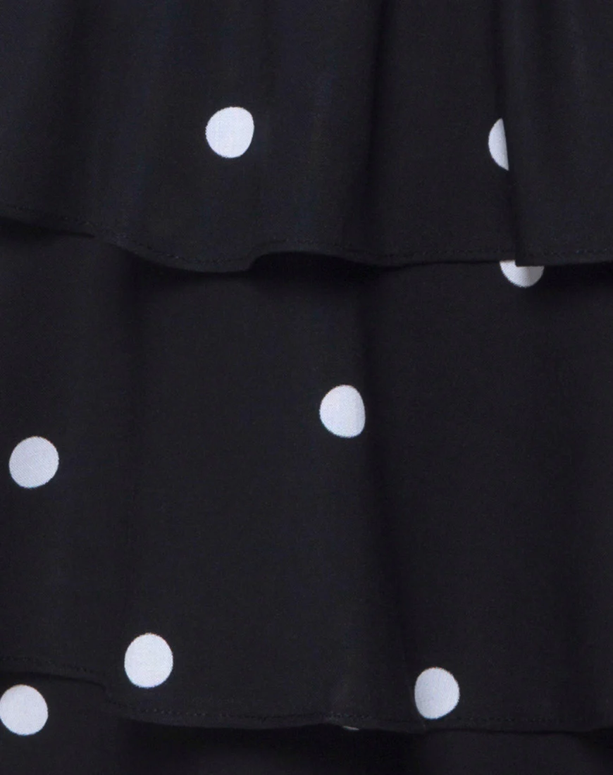 Kepsibelle Dress in Black and White Polkadot - Image 5
