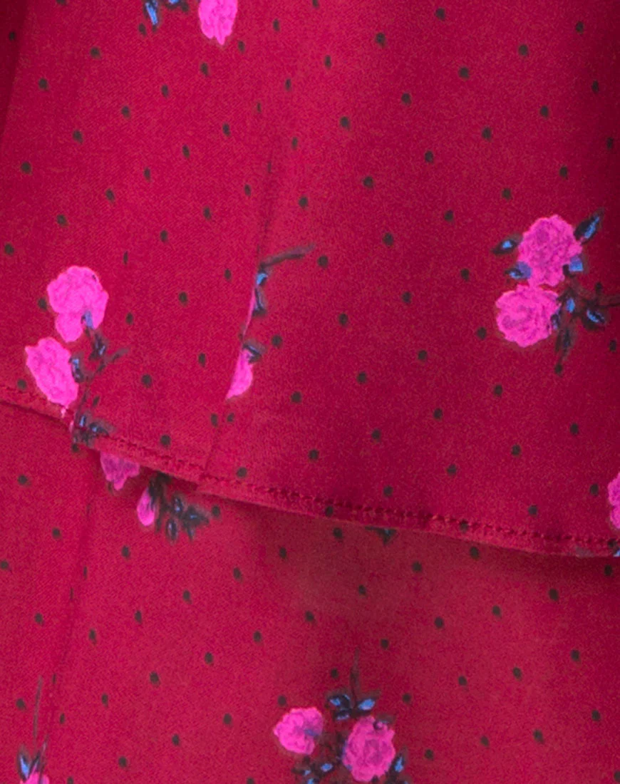Kepsibelle Dress in Magenta Rose Pink - Image 5