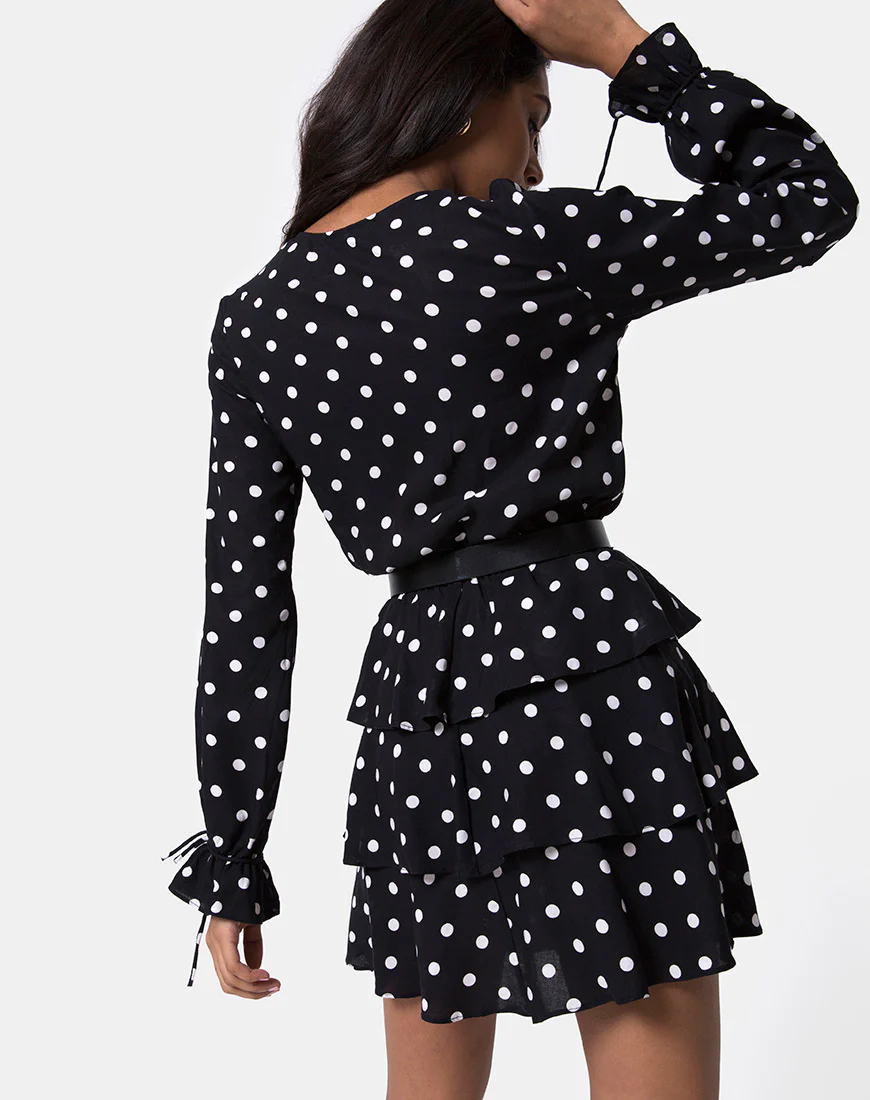 Kepsibelle Dress in Medium Polka Black and White - Image 2