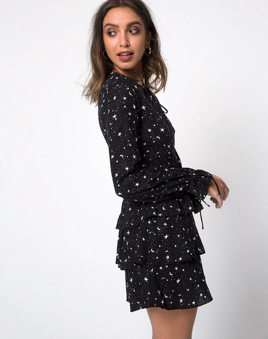 Kepsibelle Skater Dress in Ditsy Cosmo - Image 2