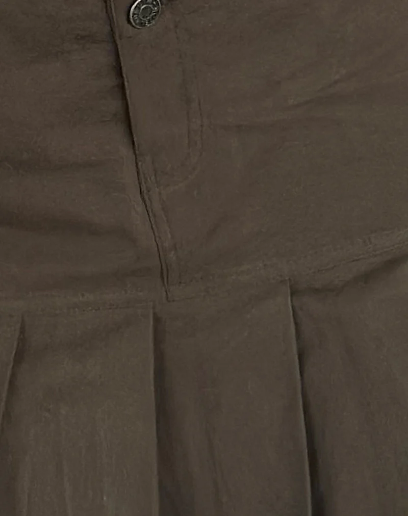 Keripa Pleated Mini Skirt in Dark Grey - Image 7