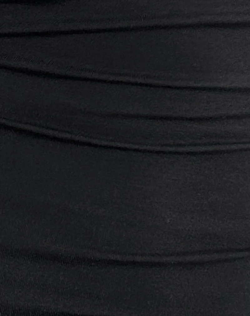 Kerri Keyhole Top in Jersey Black - Image 6