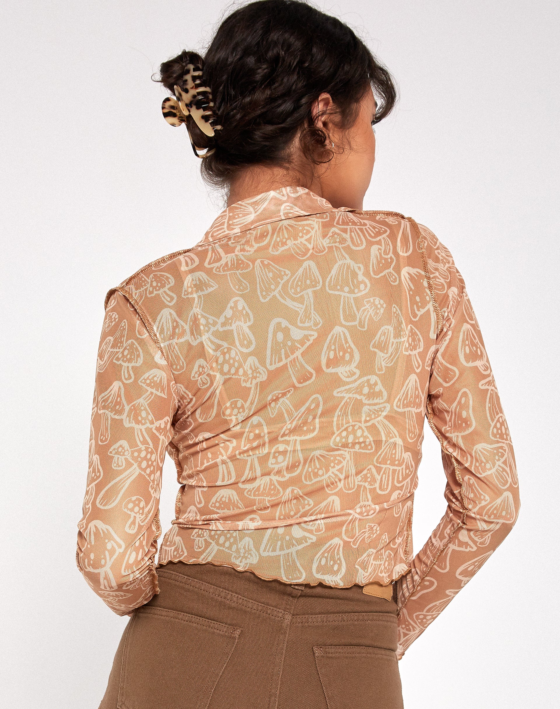 Keyla Shirt in Tan Mushroom - Image 4