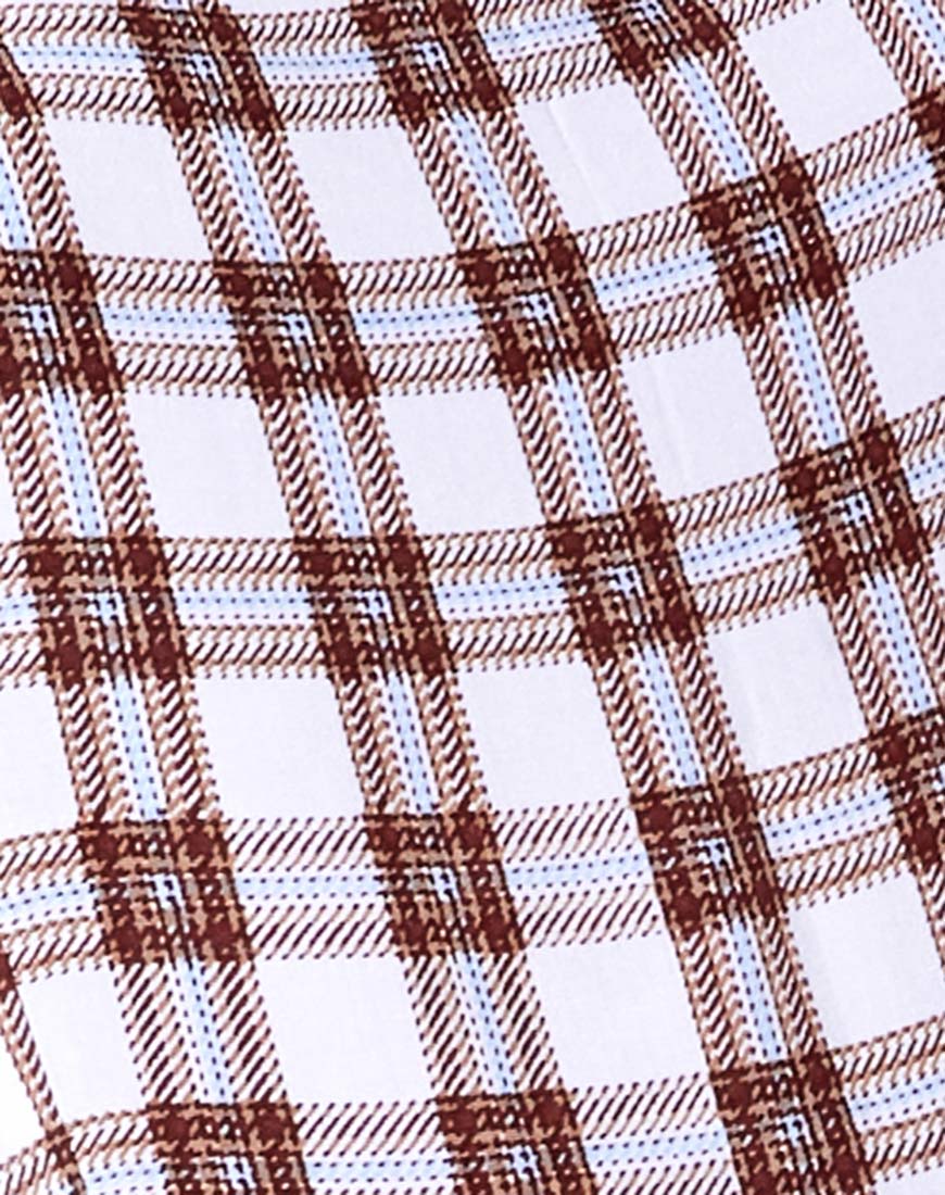 Kezie Dress in Checkmate Brown - Image 5