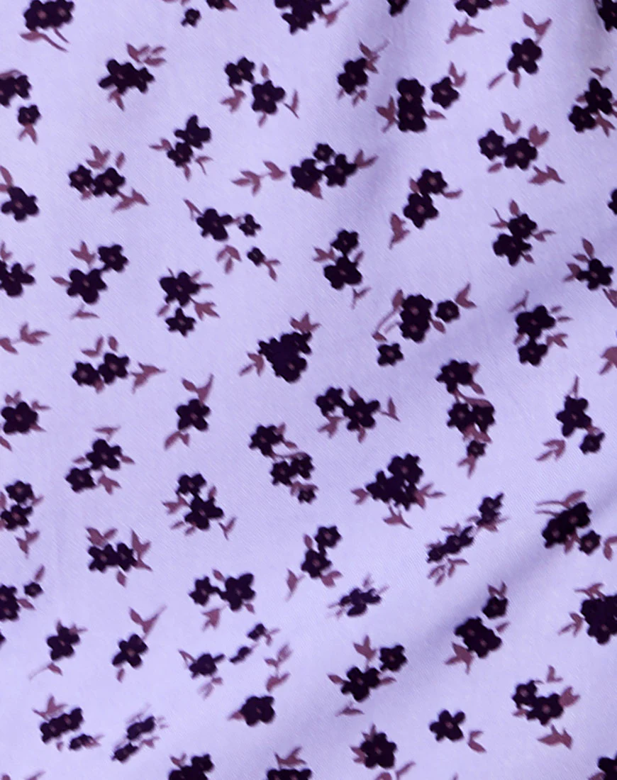 Kezie Babydoll Dress in Dainty Daisy Lilac - Image 5