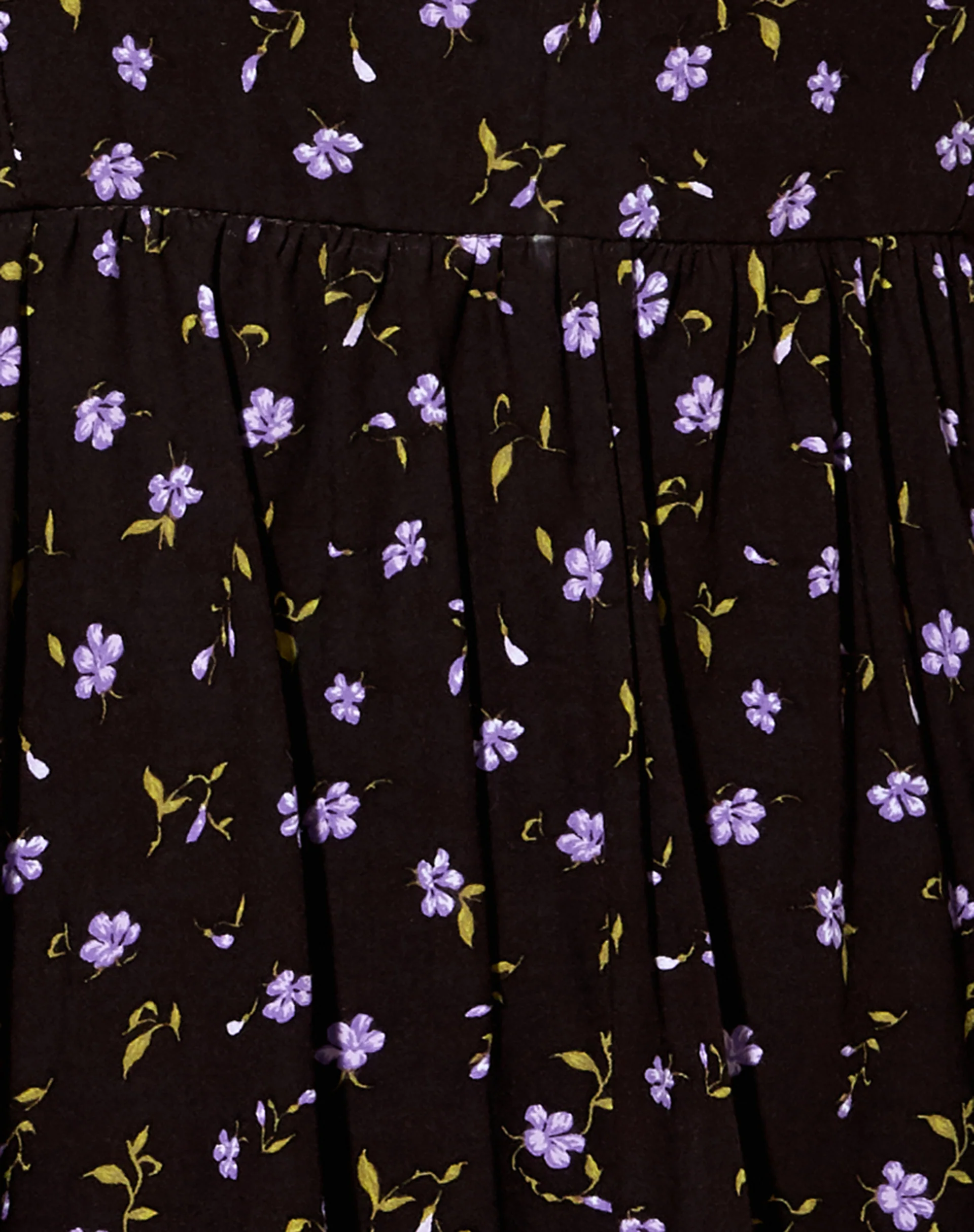 Kezie Skater Dress in Pretty Petal Coffee and Purple - Image 5