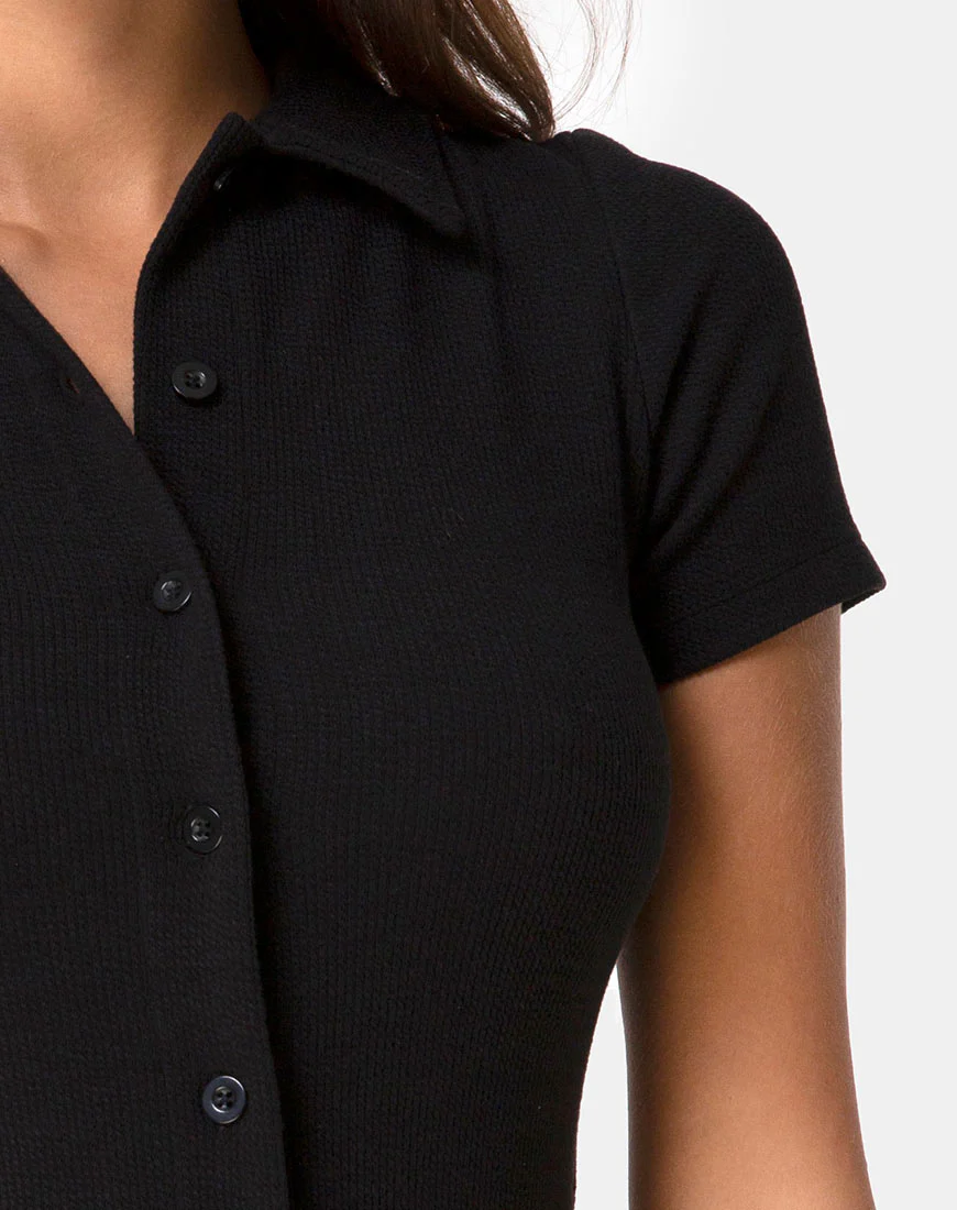 Kia Dress in Black Rib - Image 5