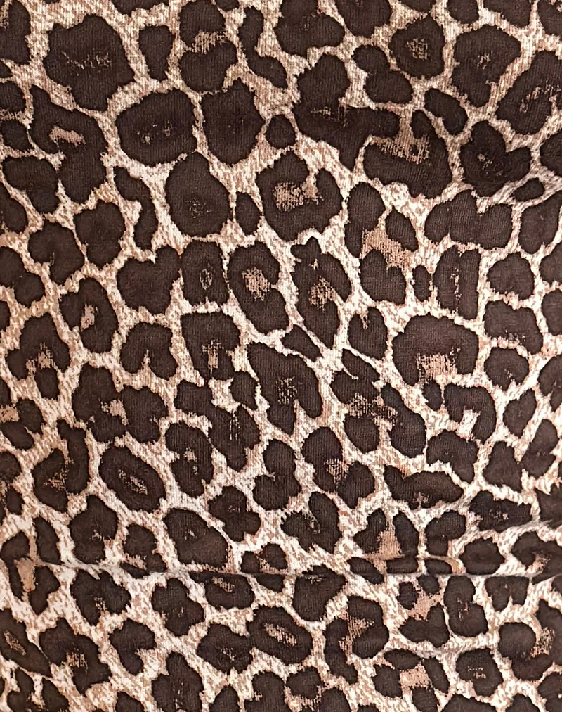 Kichi Micro Shorts in Rar Leopard Sandstorm with Red Trim - Image 6