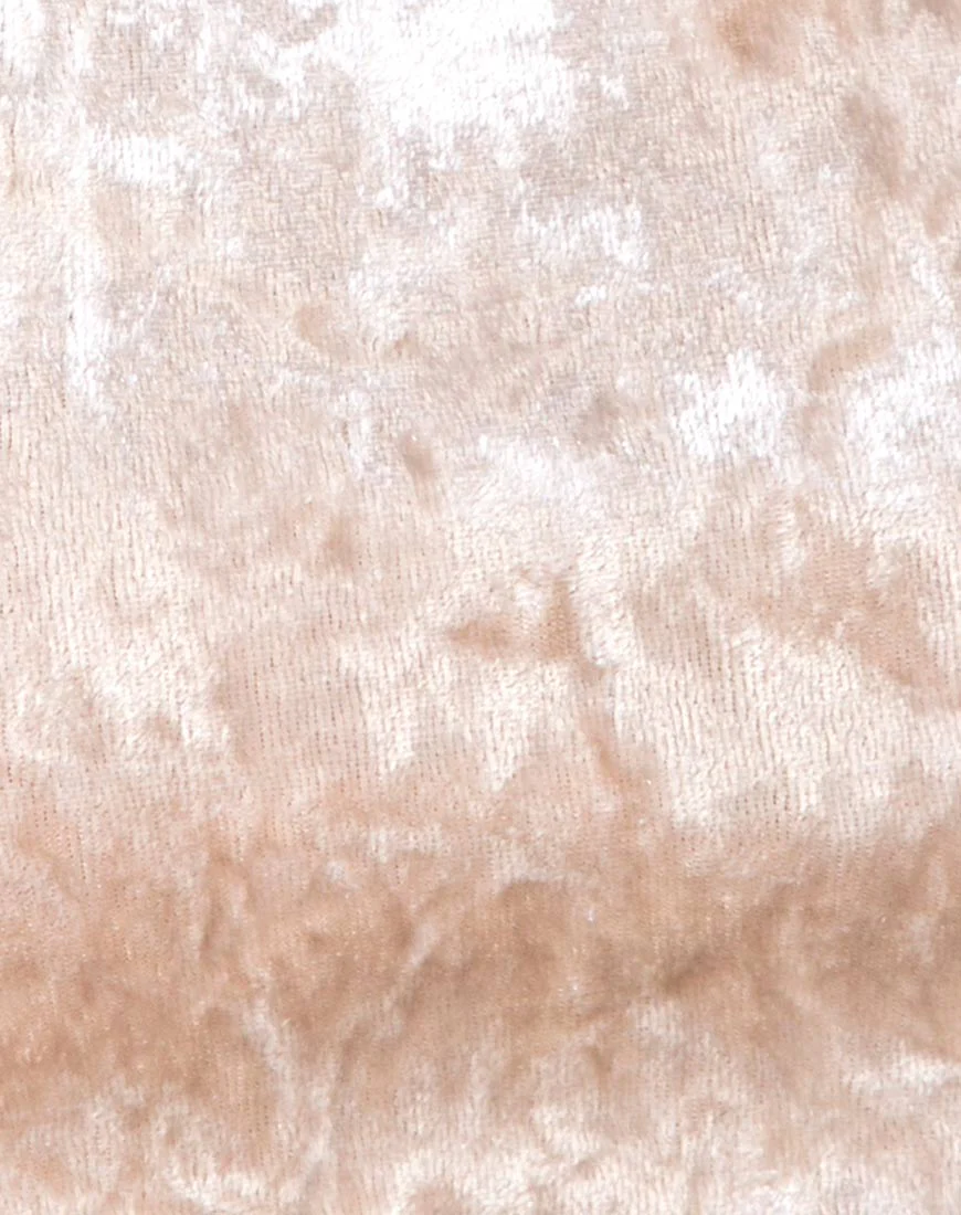 Kim Top in Crushed Velvet Cream - Image 5