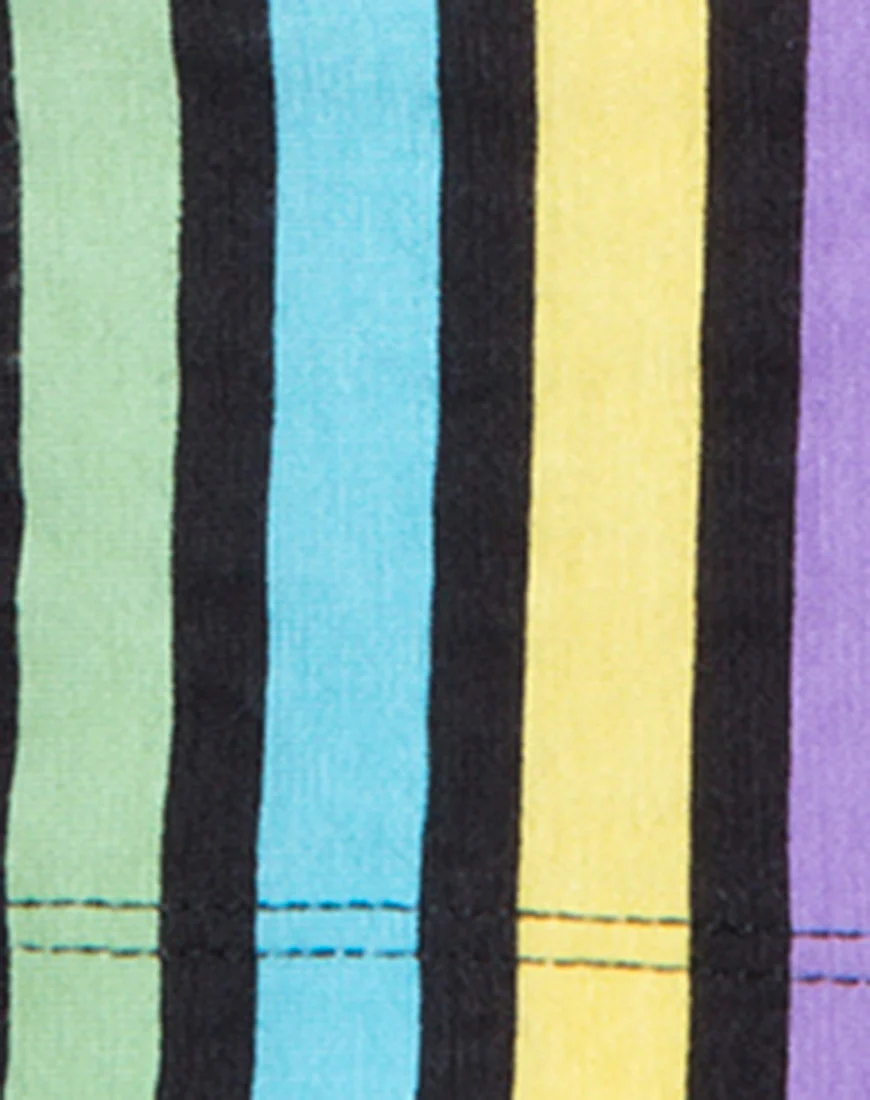 Kimmy Bodycon Skirt in New Stripe - Image 4