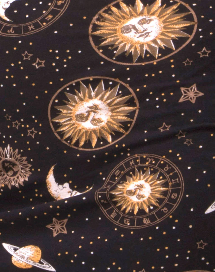 Kimmy Bodycon Skirt in Solar System Black - Image 5
