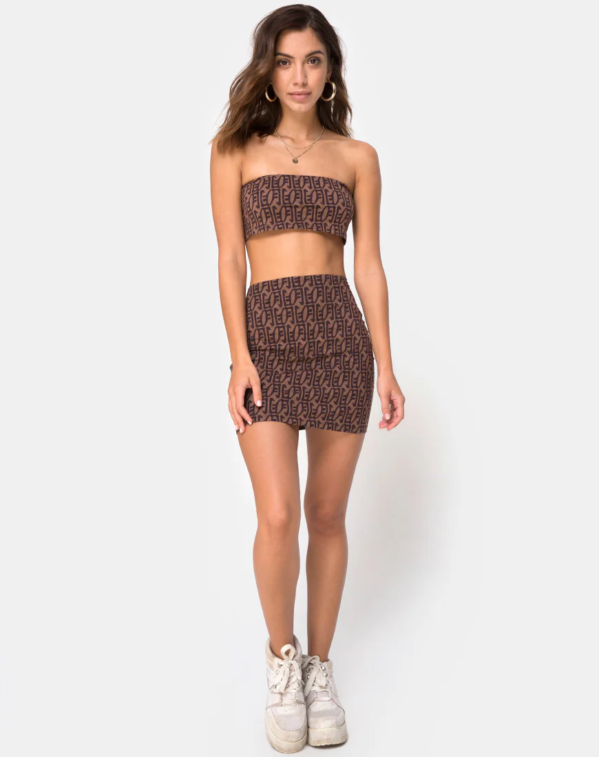Kimmy Bodycon Skirt in Chinese Moon - Image 3