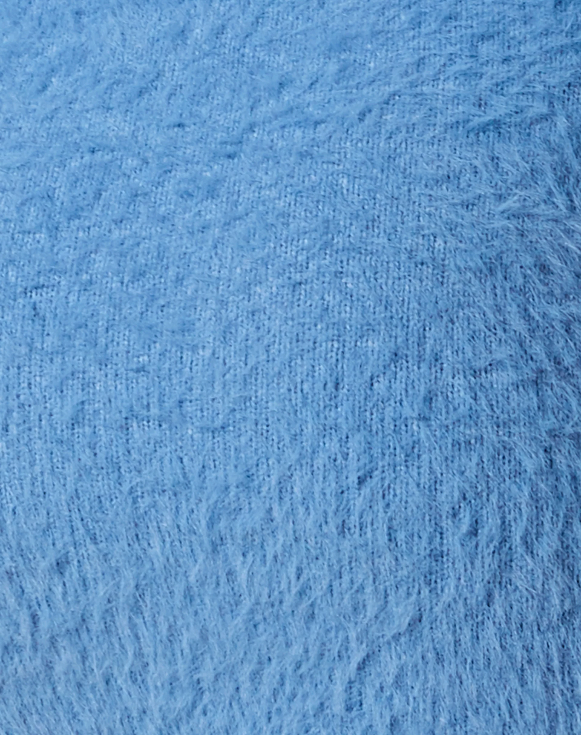 Kimmy Mini Skirt in Furry Knit Charcoal Blue - Image 6