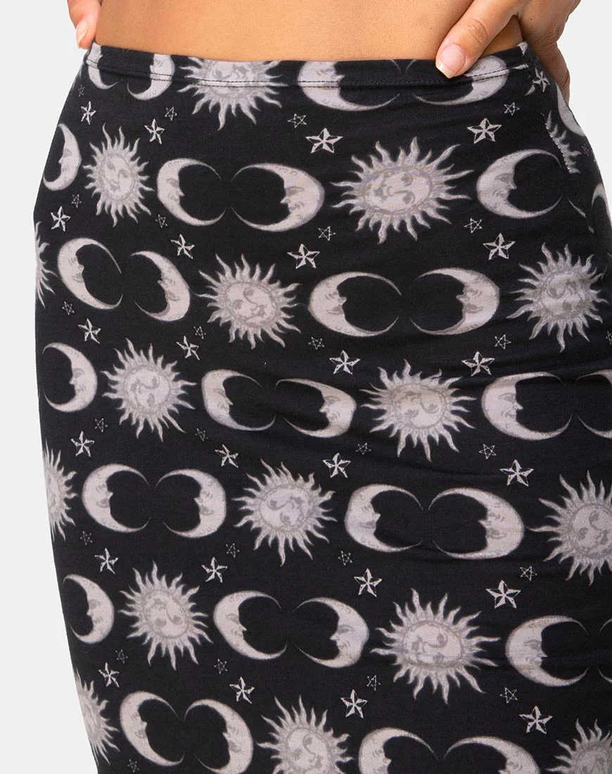 Kimmy Mini Skirt in Moonlight Black - Image 5