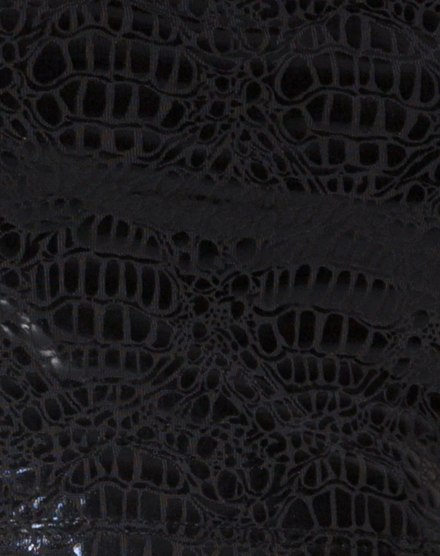 Kindra Top in Snake Black - Image 5