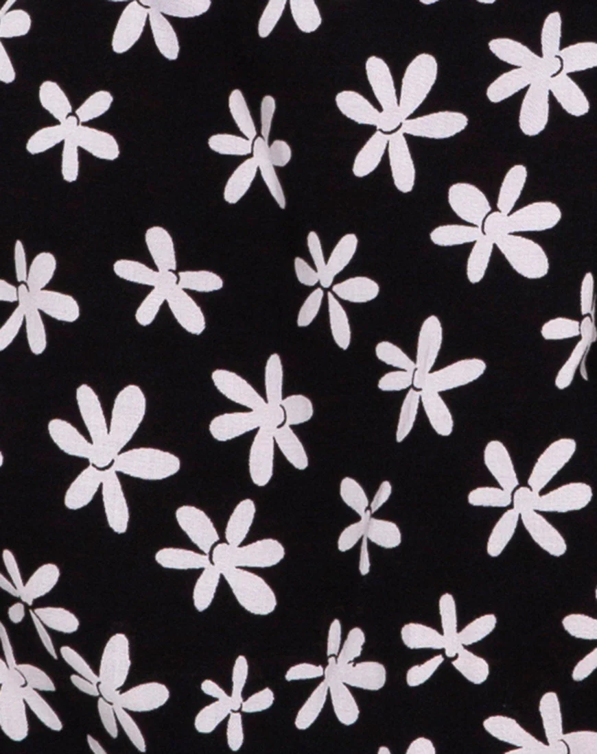 Kinley Slip Dress in 90's Daisy Black and White - Image 5