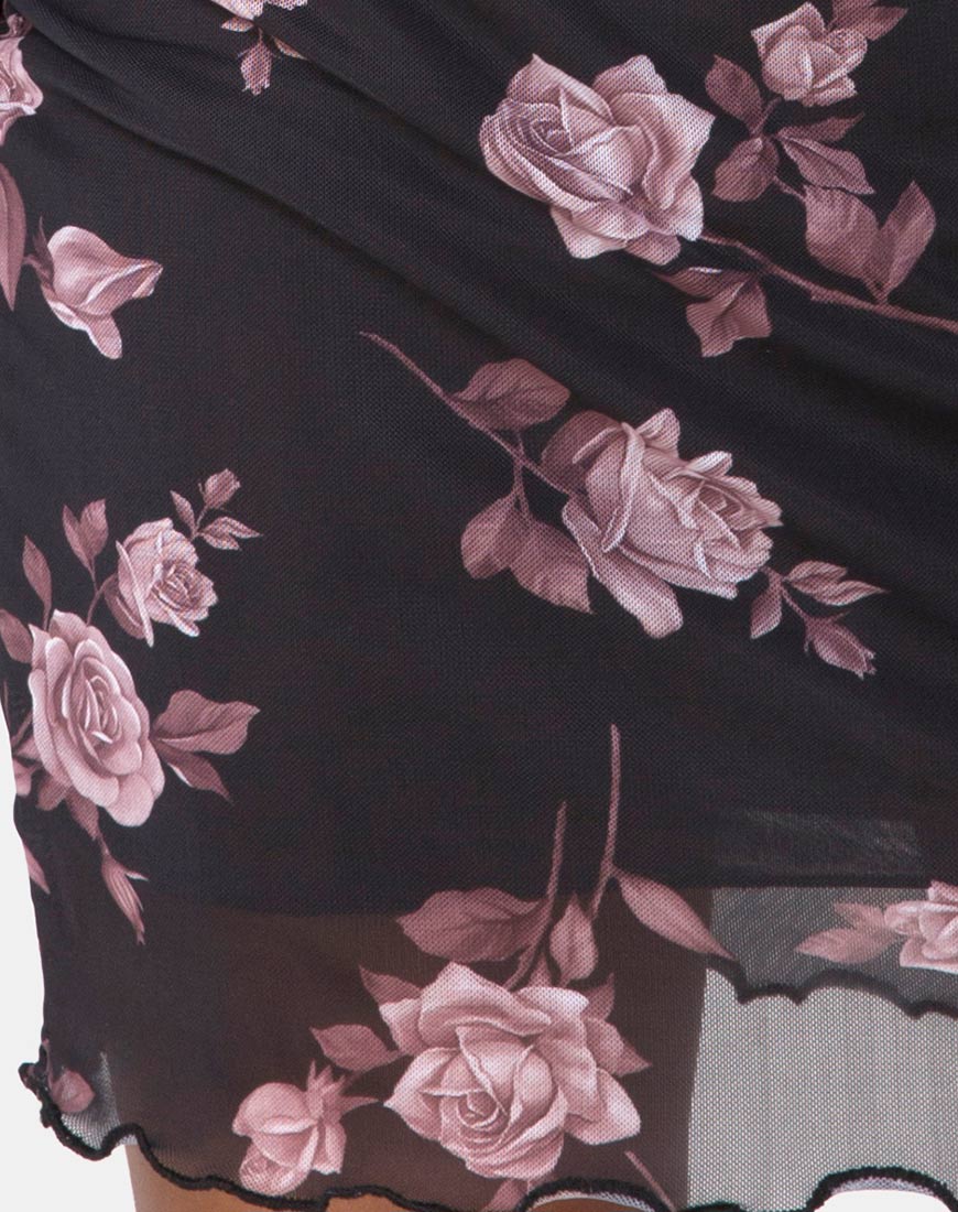 Kinnie Mini Skirt in Dusky Rose - Image 5