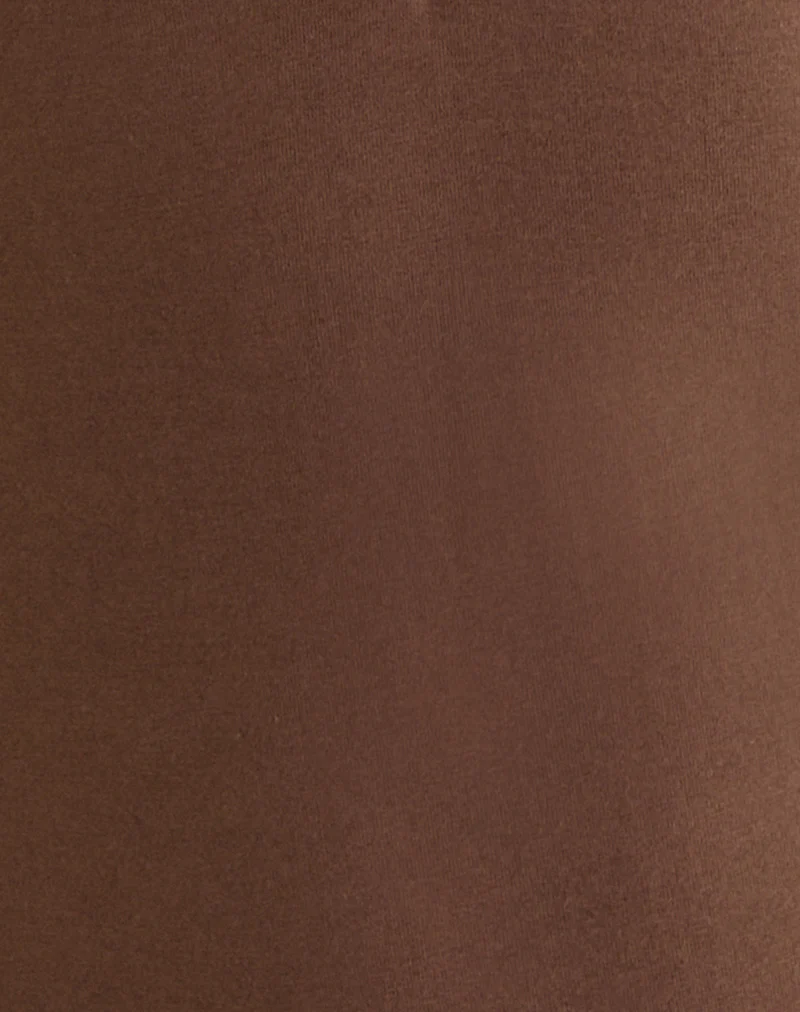 Kitty Deep Plunge Bodysuit in Cocoa - Image 6