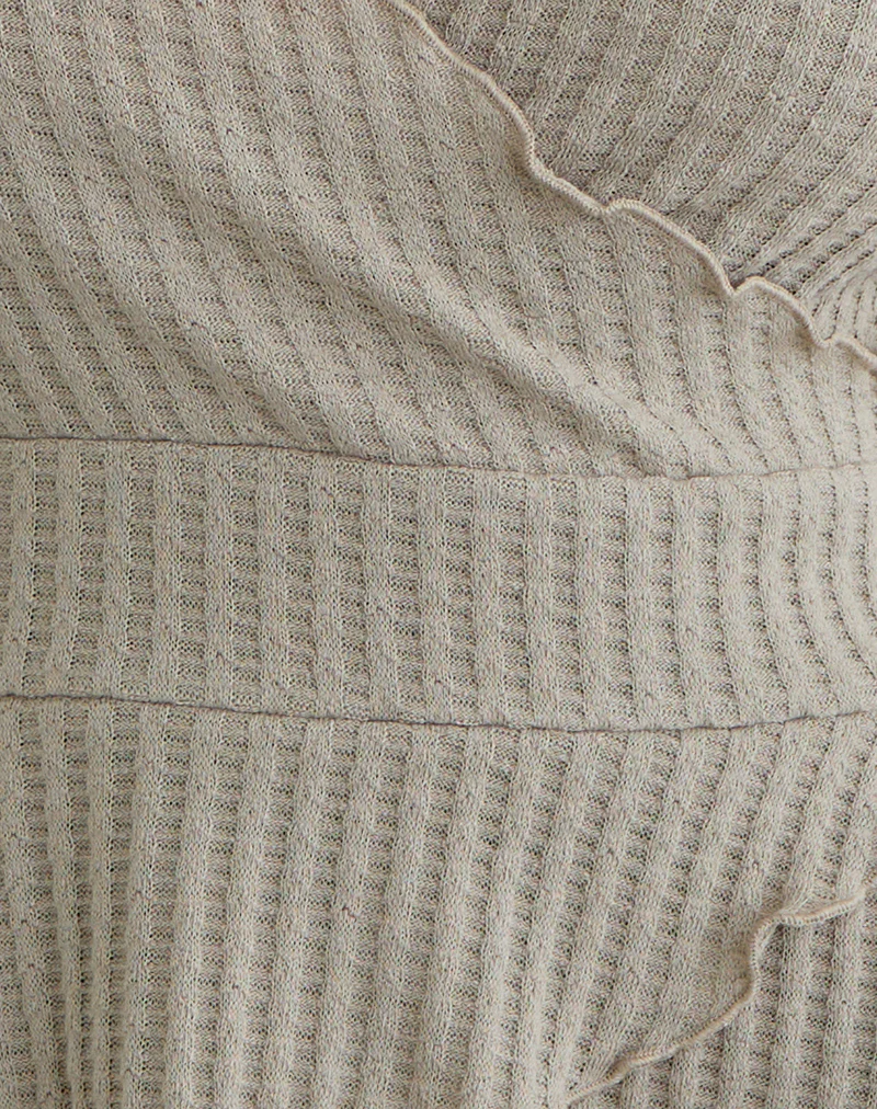 Kiwari Top in Waffle Knit Stone - Image 6
