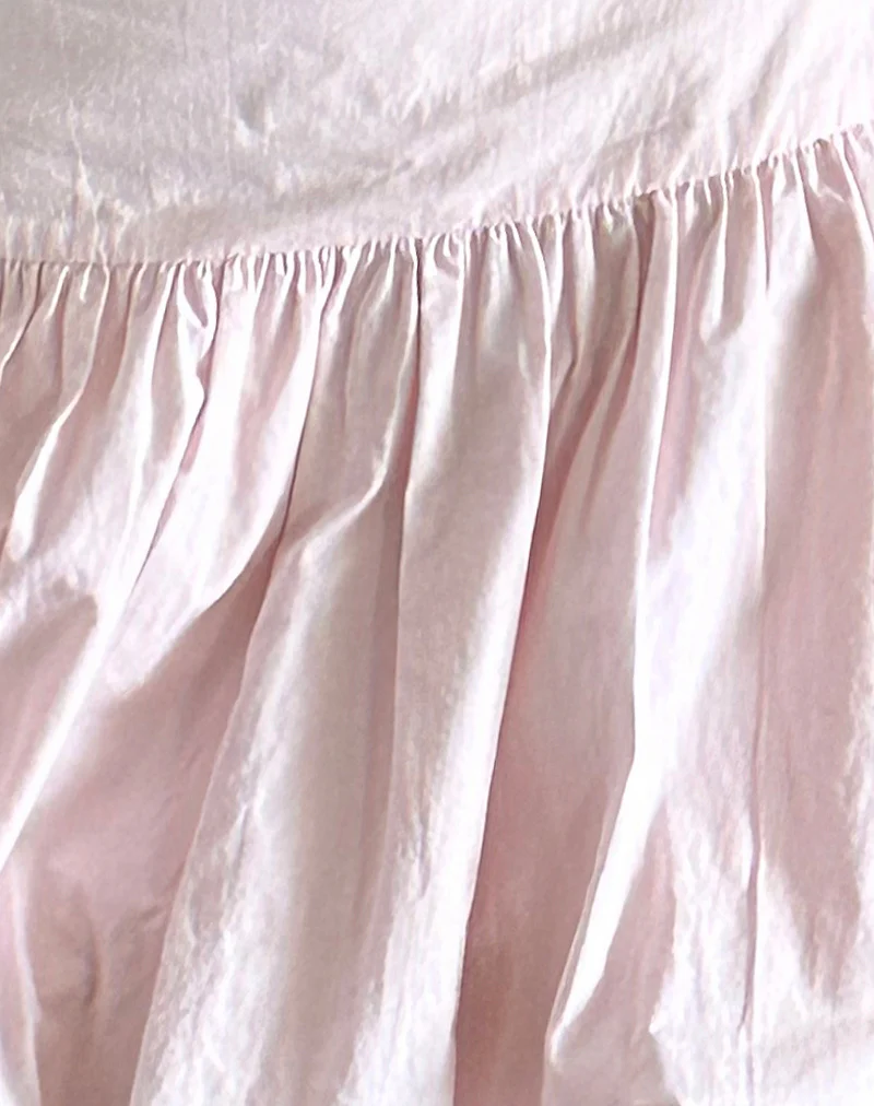 Kiyowo Puffball Mini Skirt in Light Pink - Image 5
