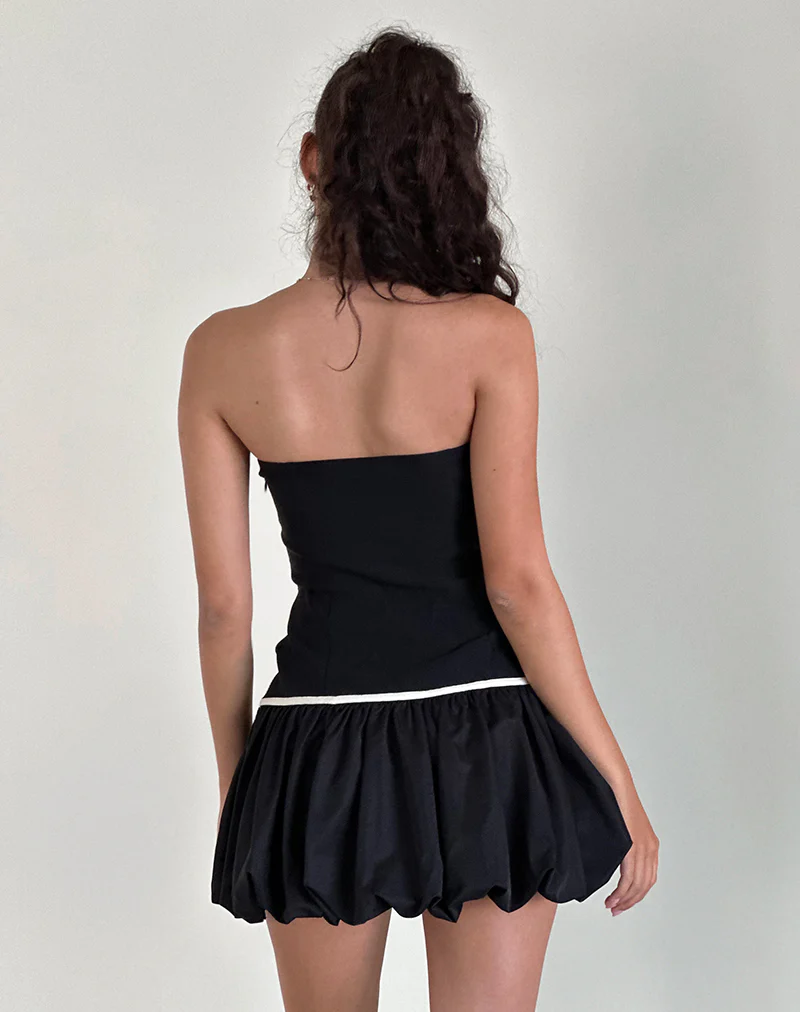 Klaita Puffball Mini Dress in Black - Image 5