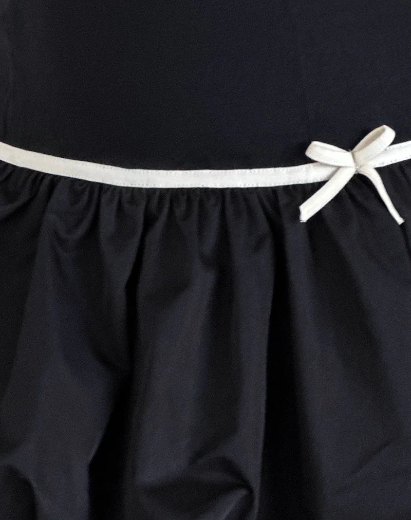 Klaita Puffball Mini Dress in Black - Image 6