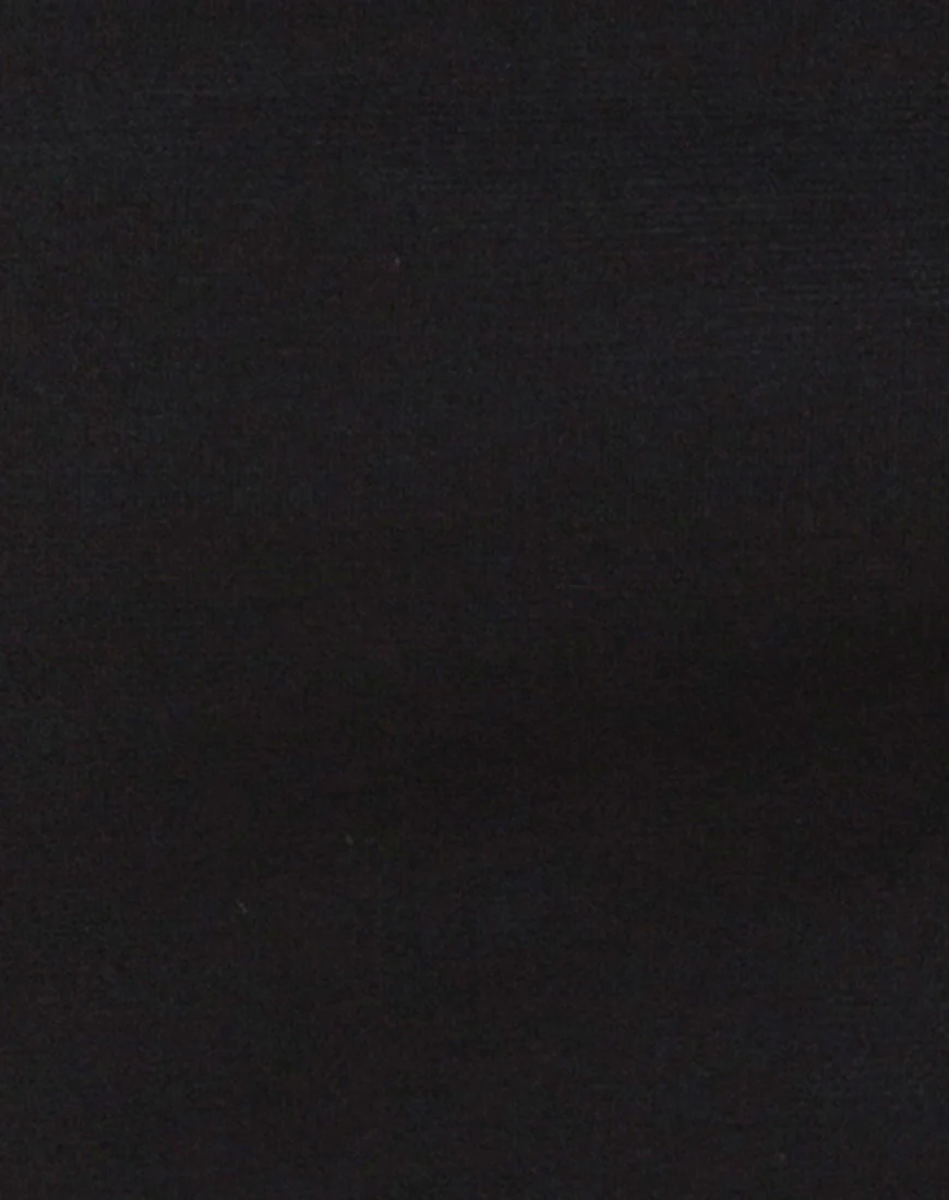 Koenig Mini Dress in Black with Silver Chain - Image 6