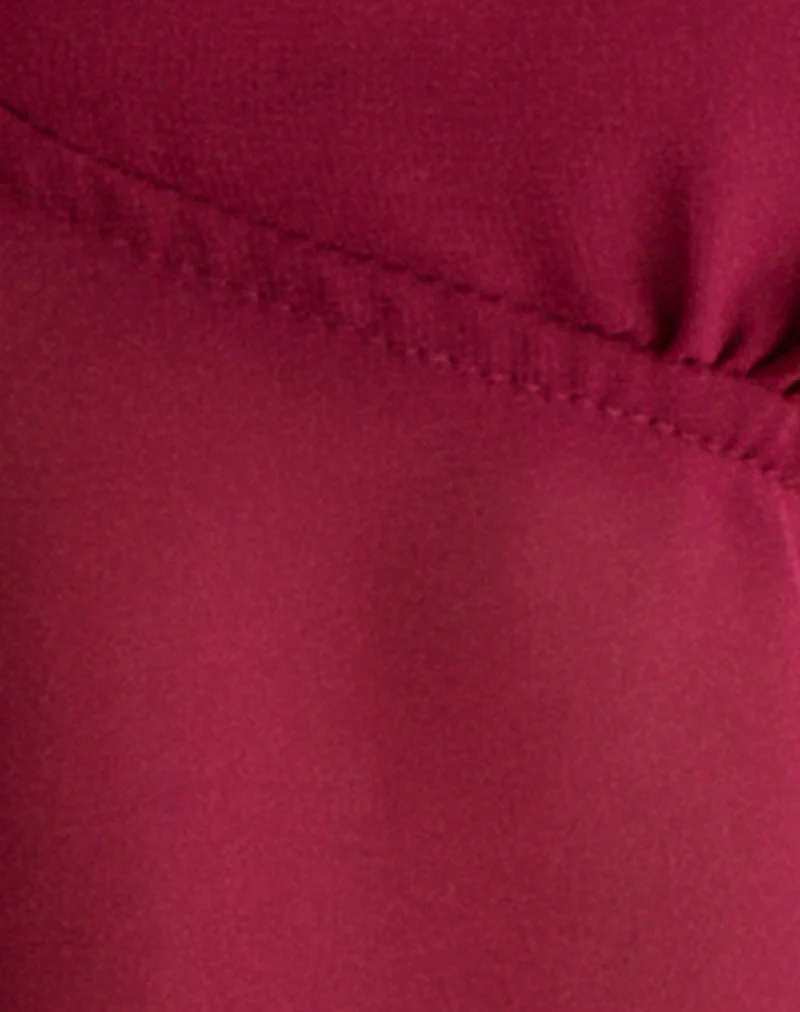 Kota Chiffon Blouse in Burgundy - Image 6