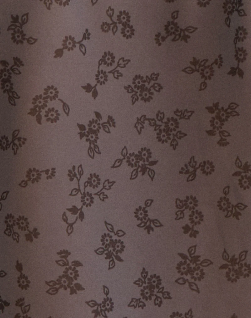 Kota Chiffon Blouse in Minimal Flower Dark Grey - Image 6