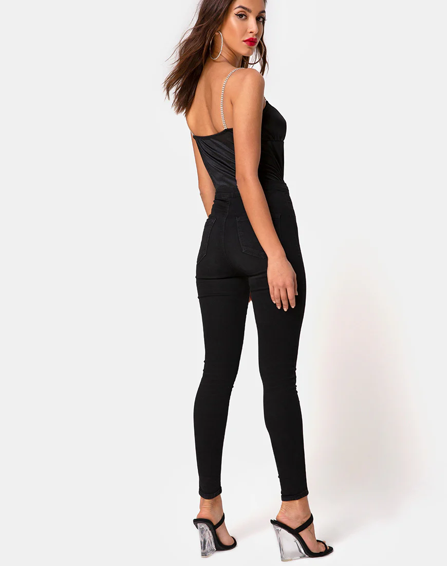 Kulin Bodice in Black with Diamante - Image 4