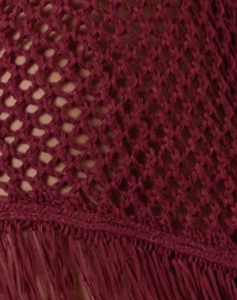 Kulmina Asymmetric Halterneck Top in Fringe Berry - Image 6