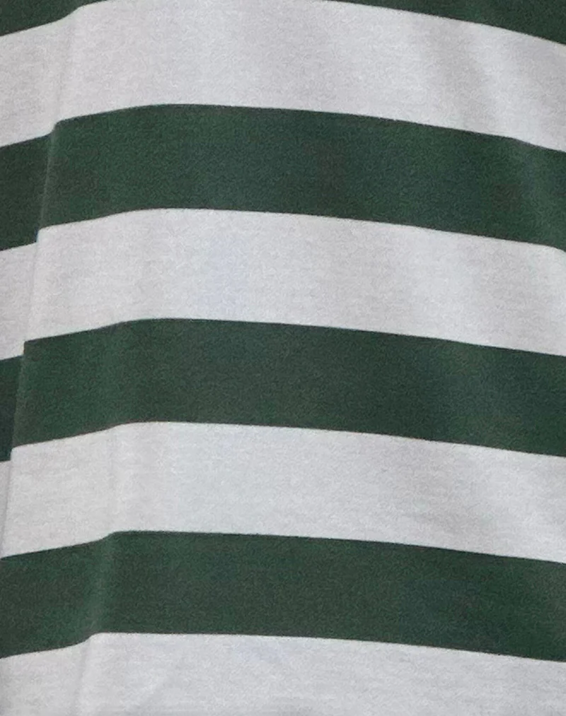 Kumara Rugby Shirt in Green, Khaki and White - Image 7