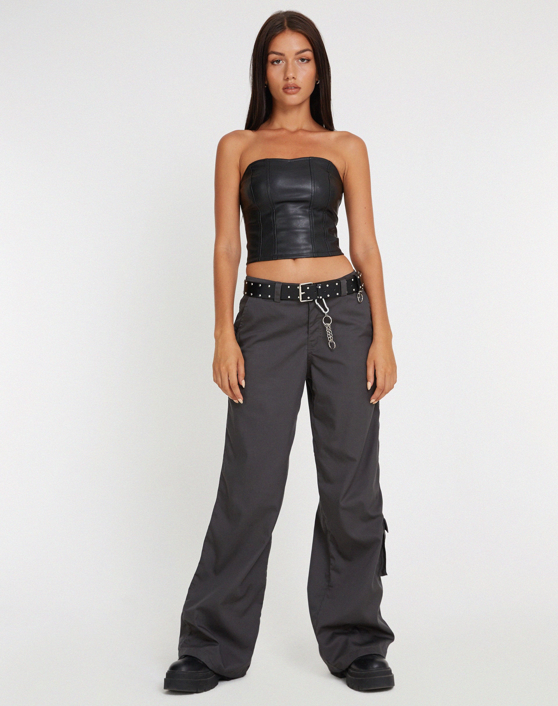 Kyanata Corset in PU Black - Image 3