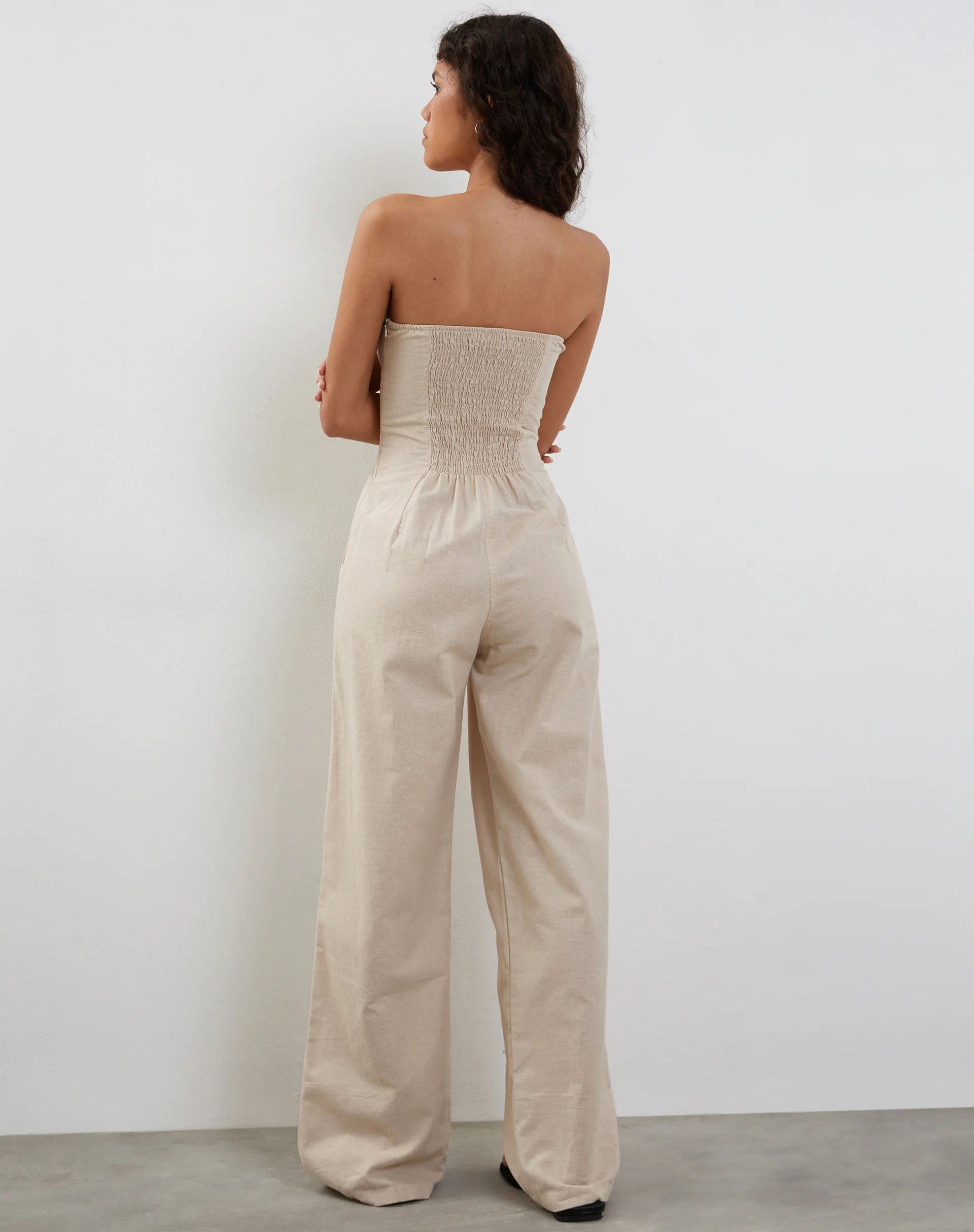 Kyaria Bandeau Jumpsuit in Ecru - Image 4
