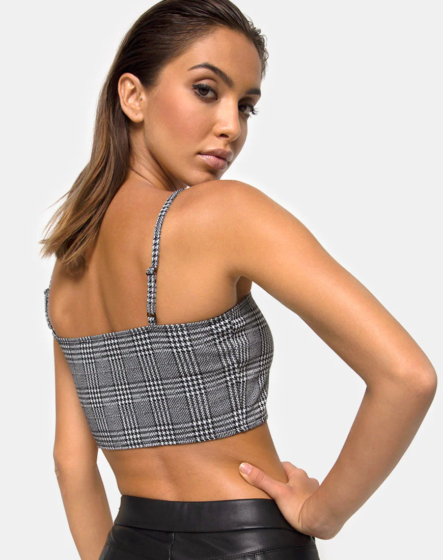 Kyga Crop Top in Charles Check - Image 3