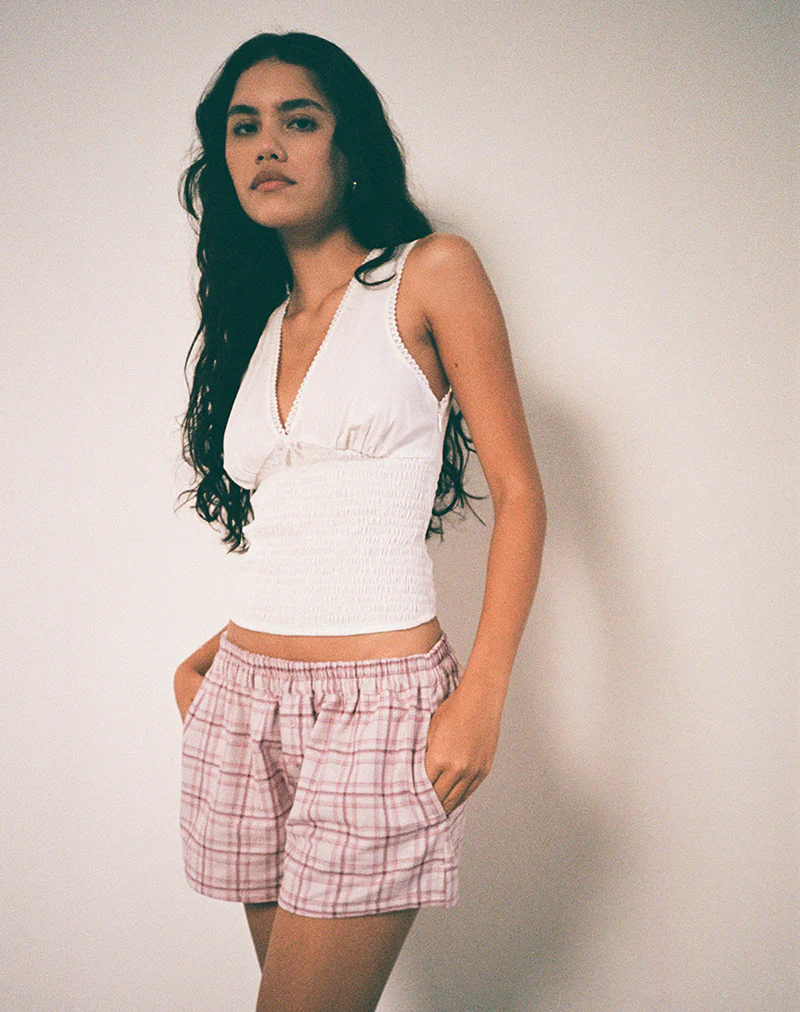 Laboxe Short in Basic Tartan Pink - Image 2