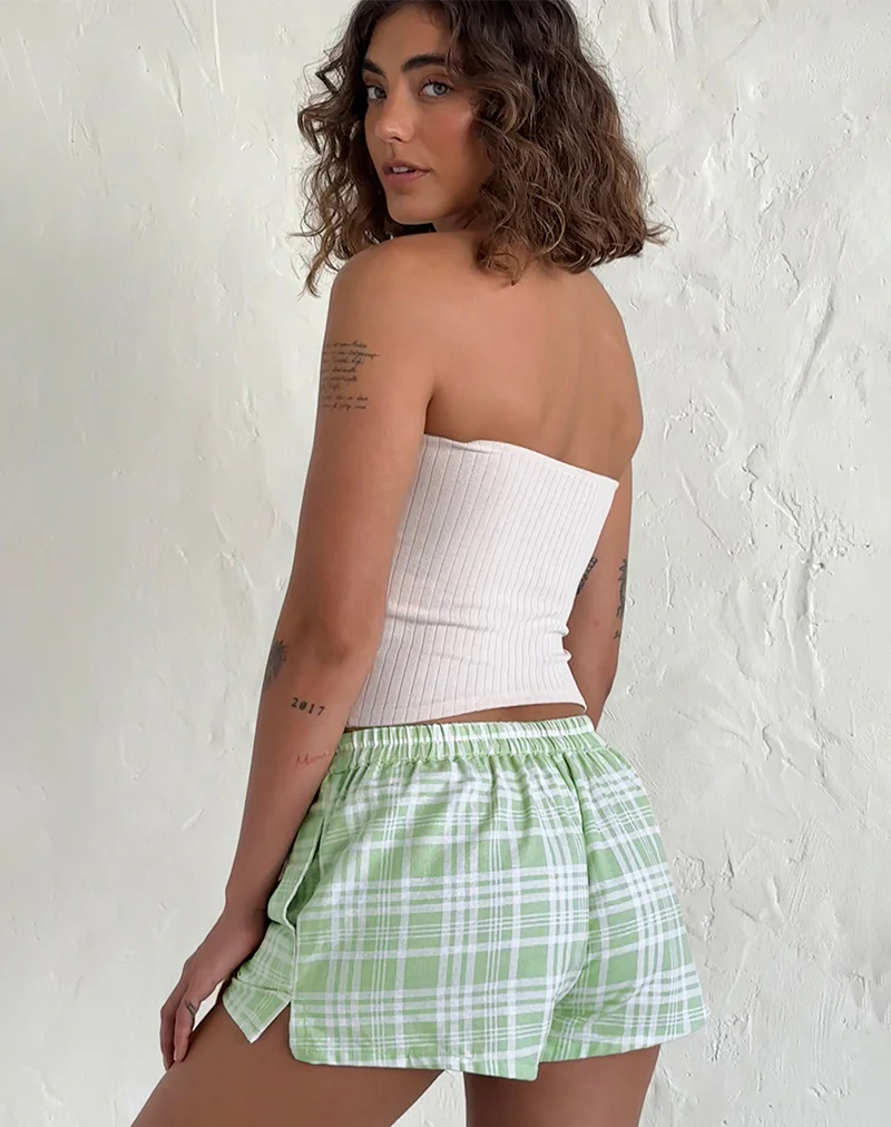 Laboxe Boxer Shorts in Table Cloth Neo Mint - Image 4