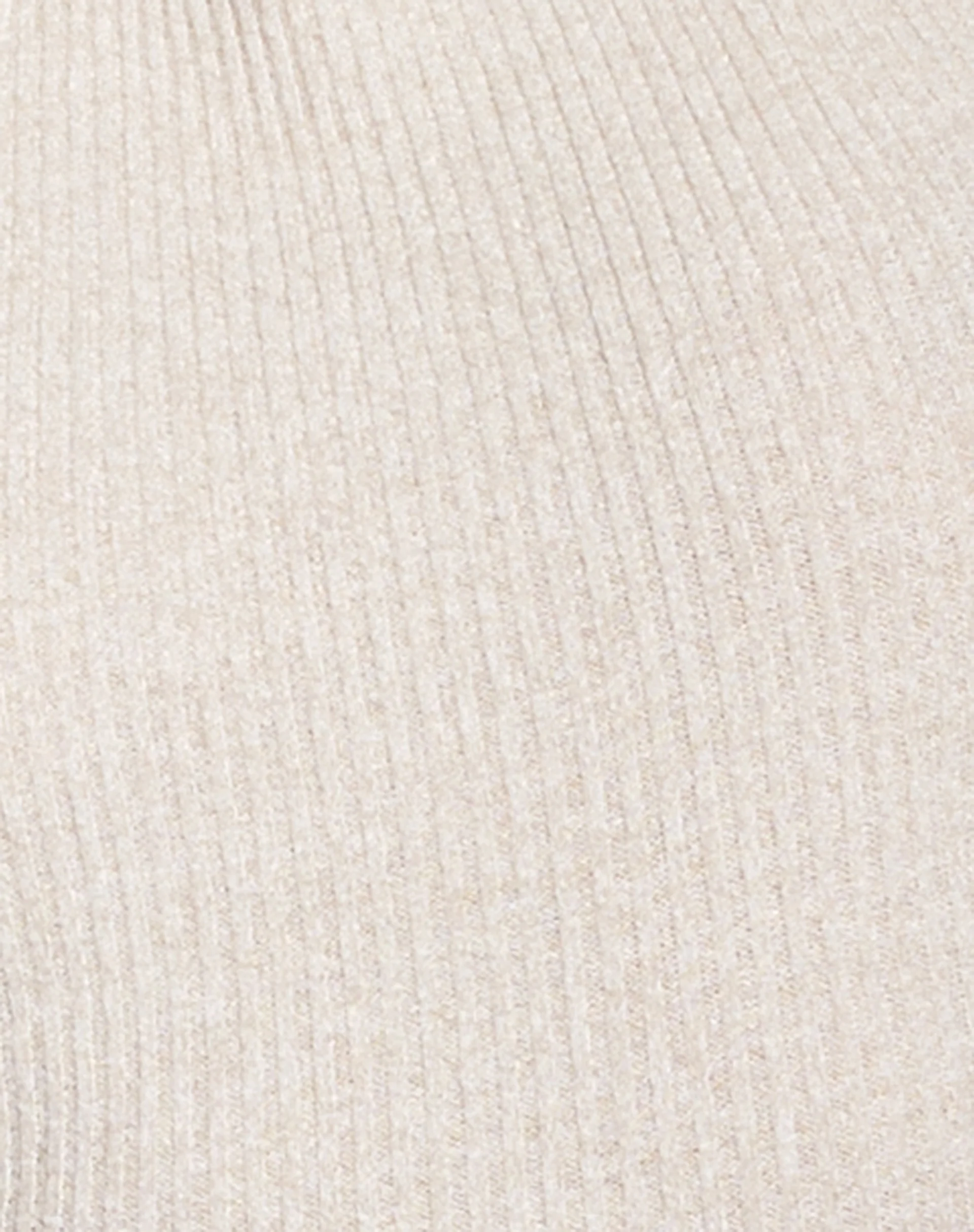 Lacy Crop Top in Rib Oatmeal - Image 7