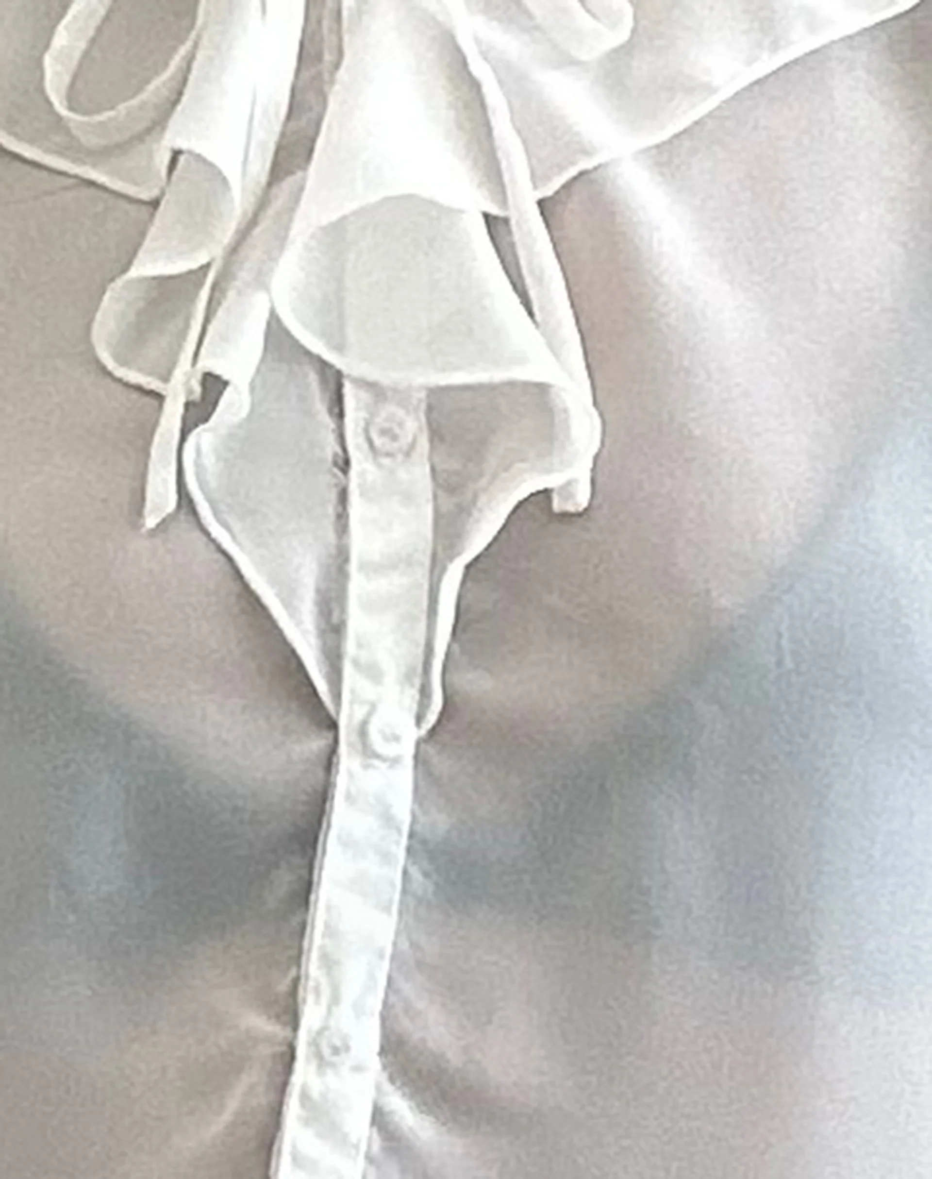 Lada Blouse in White Chiffon - Image 7