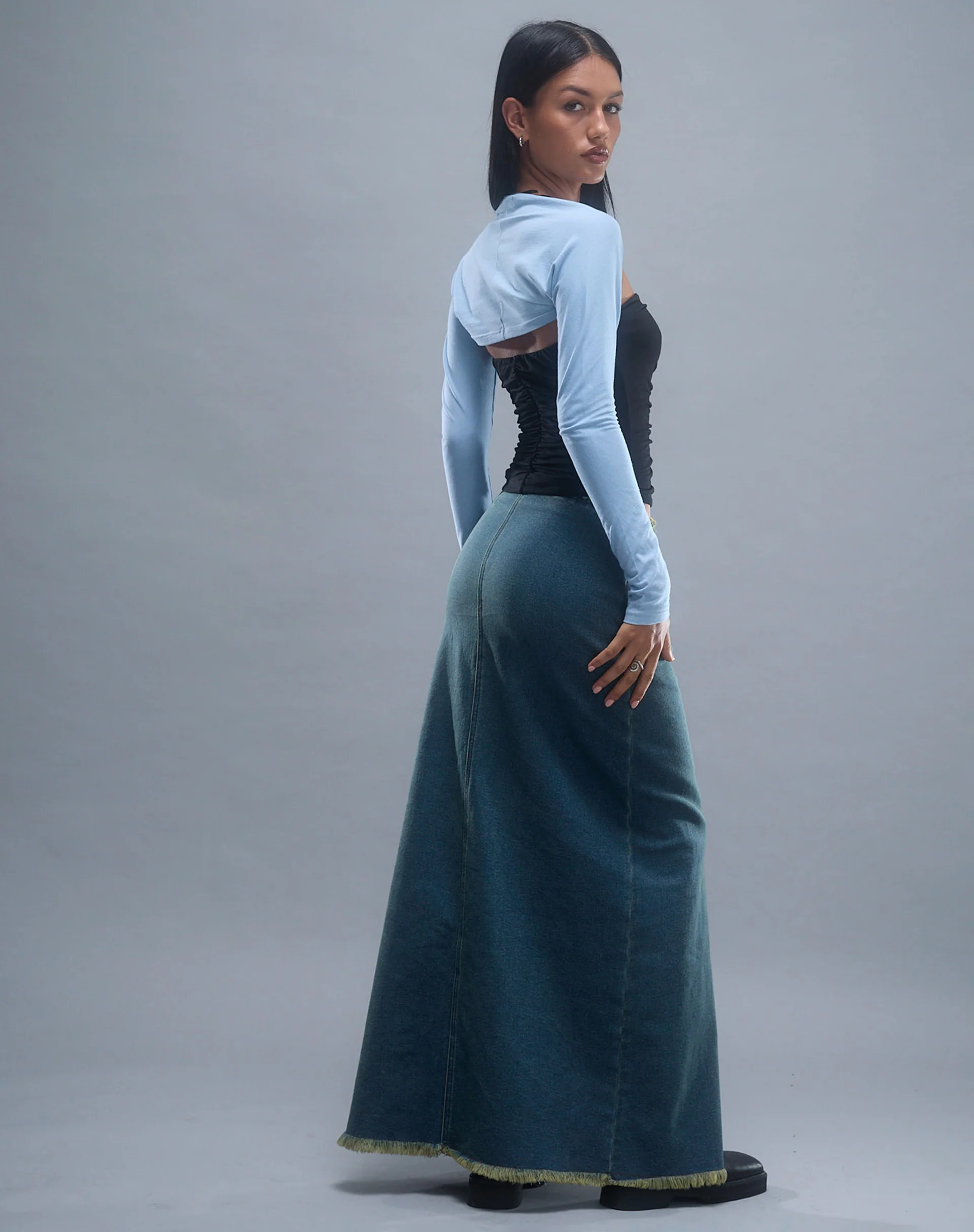 Ladri Shrug Top in Nantucket Blue - Image 7