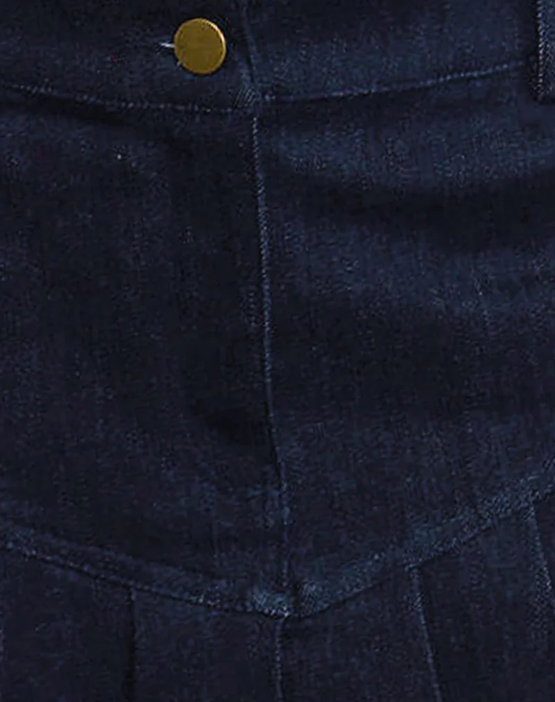 Laduma Mini Skirt Denim in Indigo - Image 6