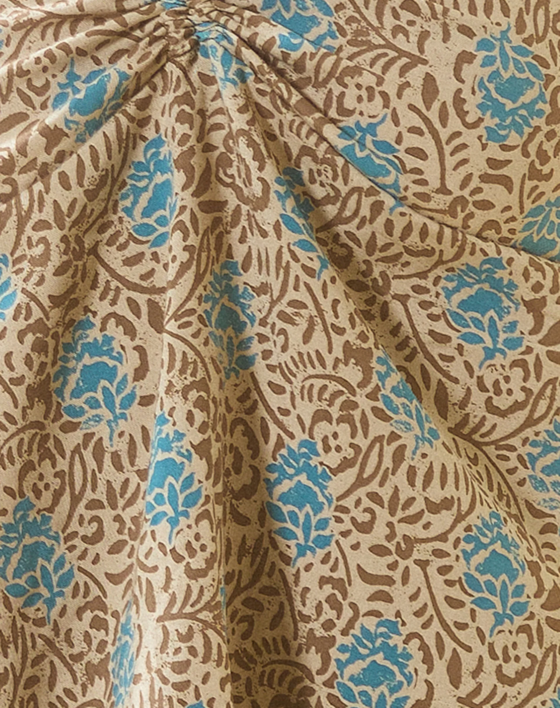 Laeri Halterneck Top in Bohemian Batik Blue Brown - Image 7